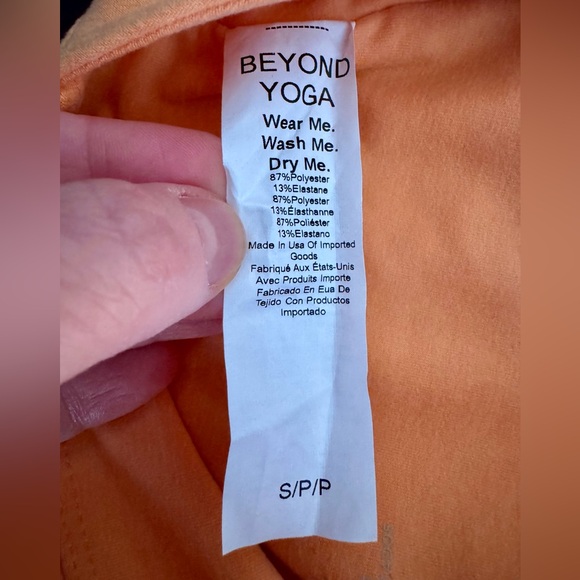 NWT Beyond Yoga Spacedye Peachy Orange High-Rise Midi Leggings - Size Small - Picture 7 of 8